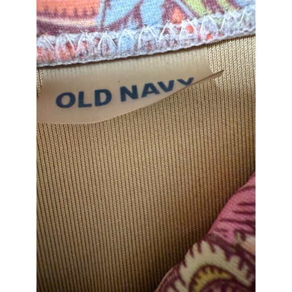 Old Navy Boho Fairy Earth Tone Floral Tankini Set Top XL Bottoms Large High Rise - Picture 4 of 7